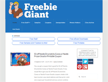 Tablet Screenshot of freebiegiant.com